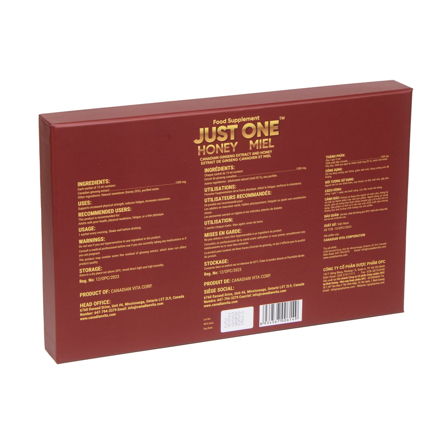 Just One Honey Ginseng Extract Set - 30 sticks